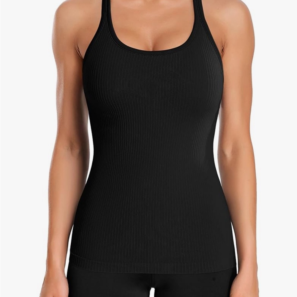 Black Fitted Sleeveless Muscle Tee